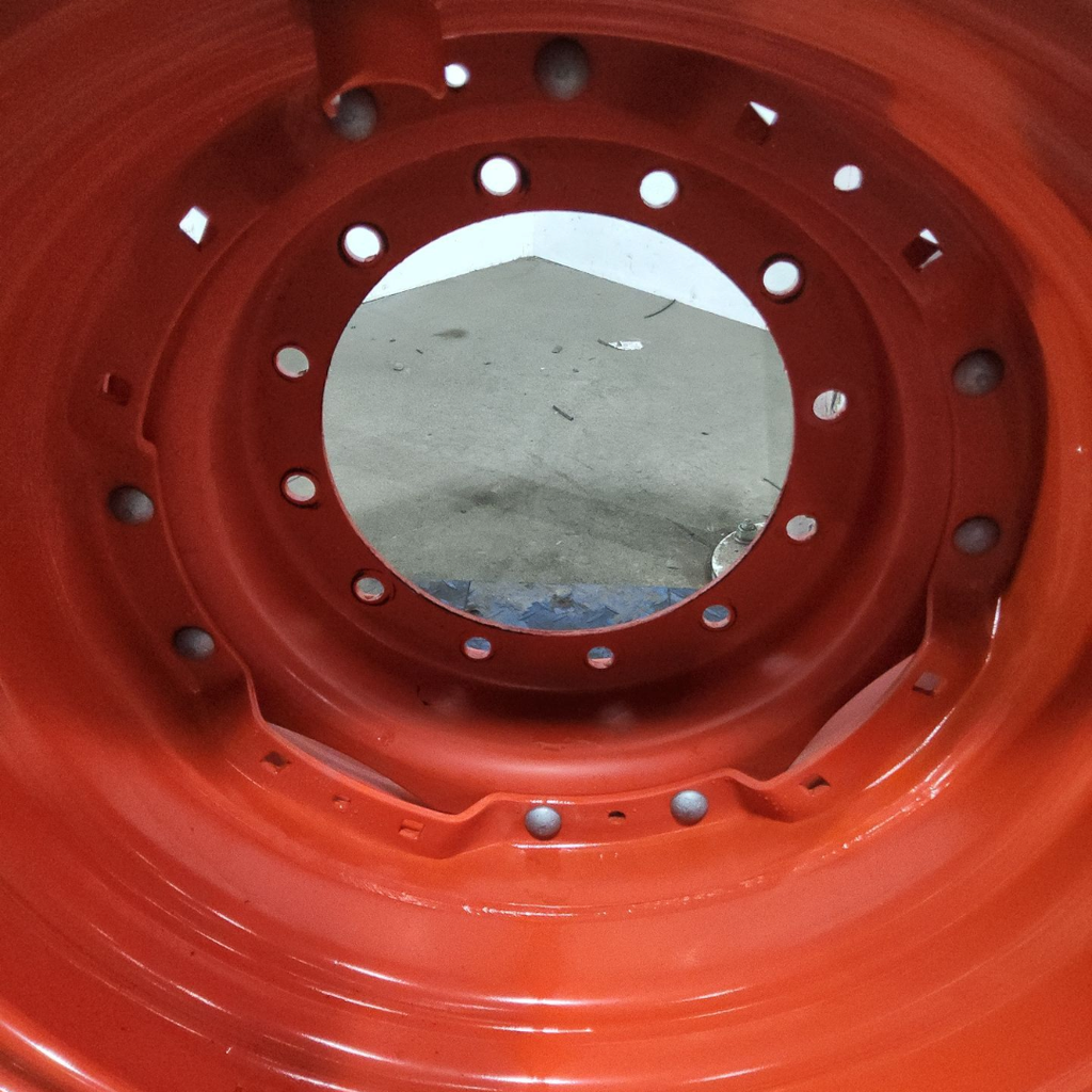 23"W x 30"D, Fendt/Agco Red 8-Hole Waffle Wheel (Groups of 2 Bolts)