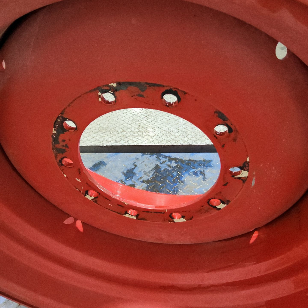 16"W x 30"D, Fendt/Agco Red 10-Hole Formed Plate