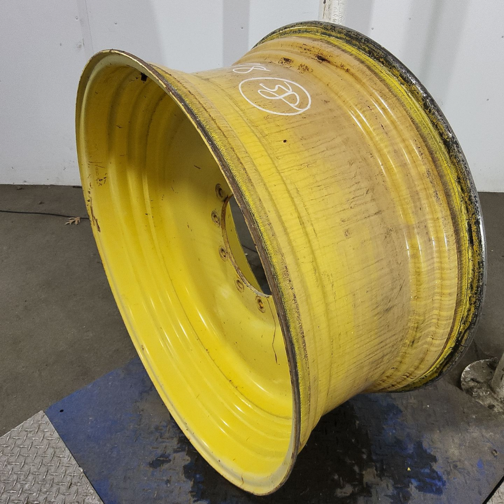 18"W x 38"D, John Deere Yellow 10-Hole Formed Plate