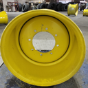 16"W x 22.5"D, John Deere Yellow 8-Hole Formed Plate