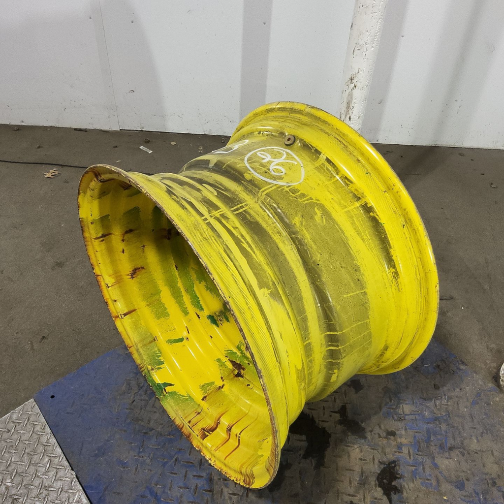 16"W x 26"D, John Deere Yellow 8-Hole Formed Plate