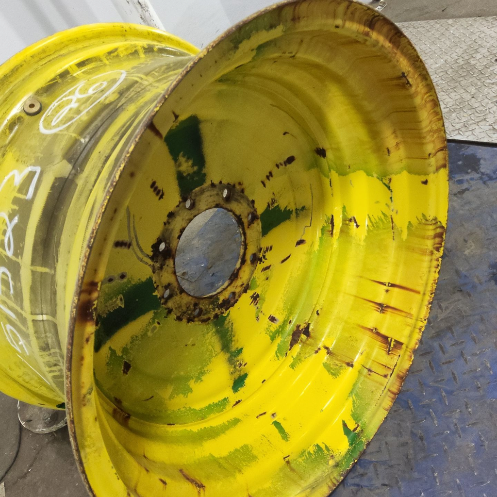16"W x 26"D, John Deere Yellow 8-Hole Formed Plate