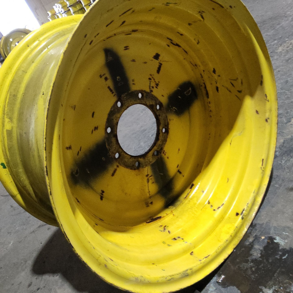 16"W x 26"D, John Deere Yellow 8-Hole Formed Plate