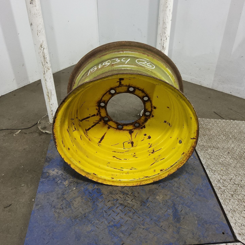 14"W x 26"D, John Deere Yellow 8-Hole Formed Plate