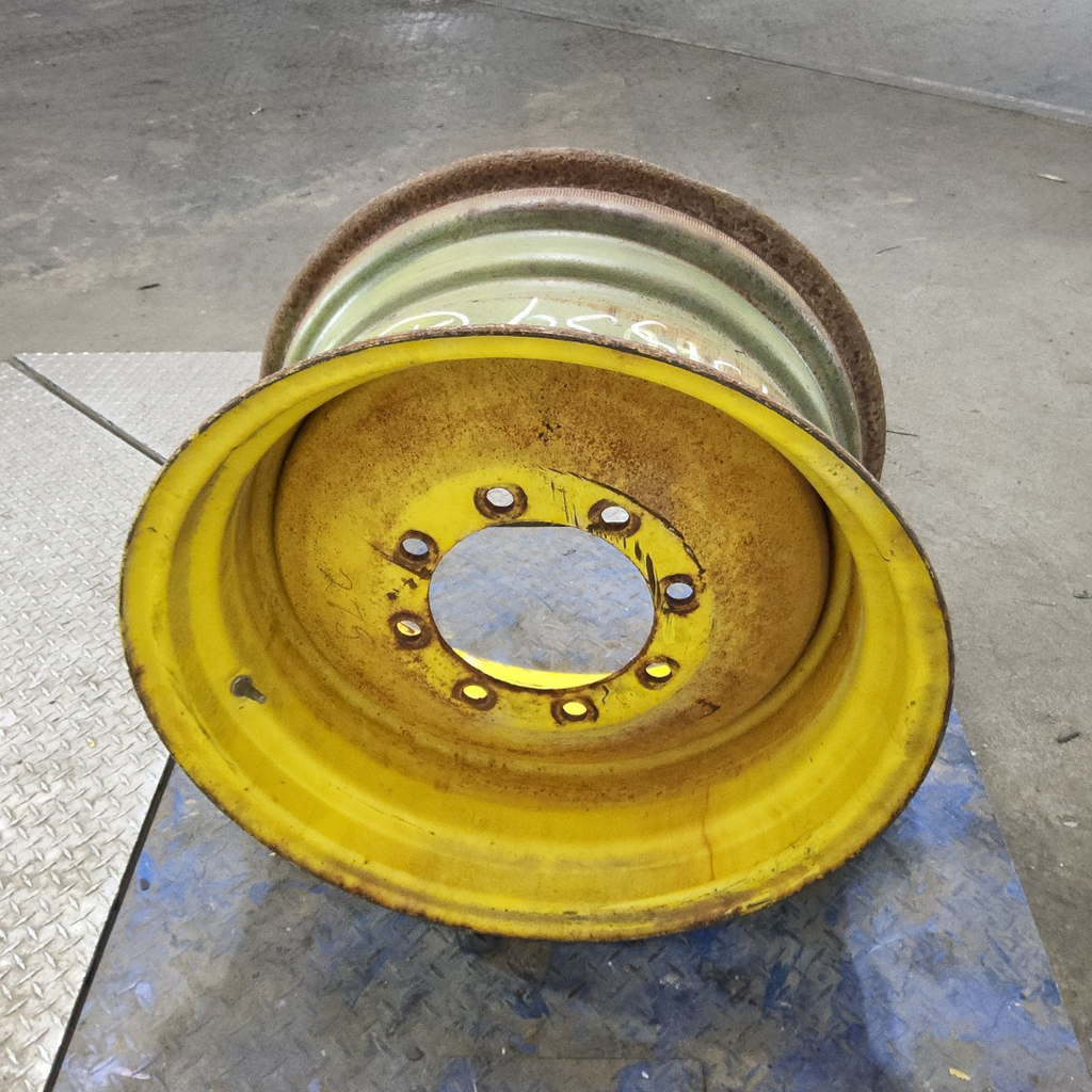 14"W x 26"D, John Deere Yellow 8-Hole Formed Plate