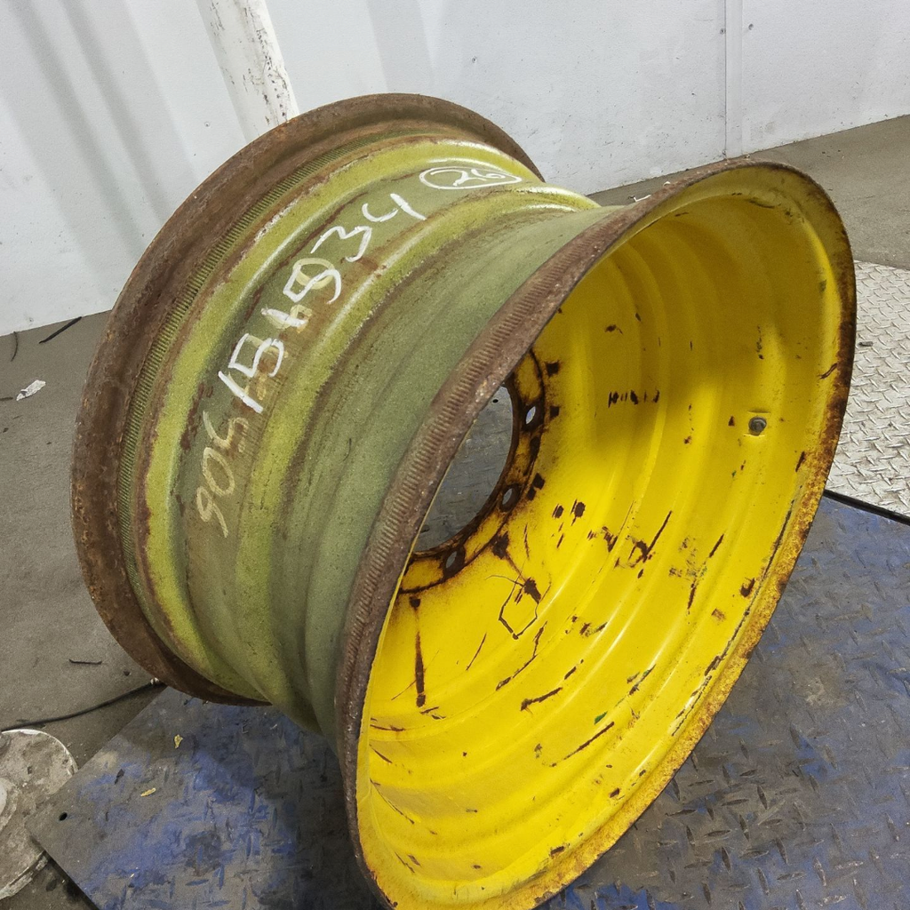 14"W x 26"D, John Deere Yellow 8-Hole Formed Plate