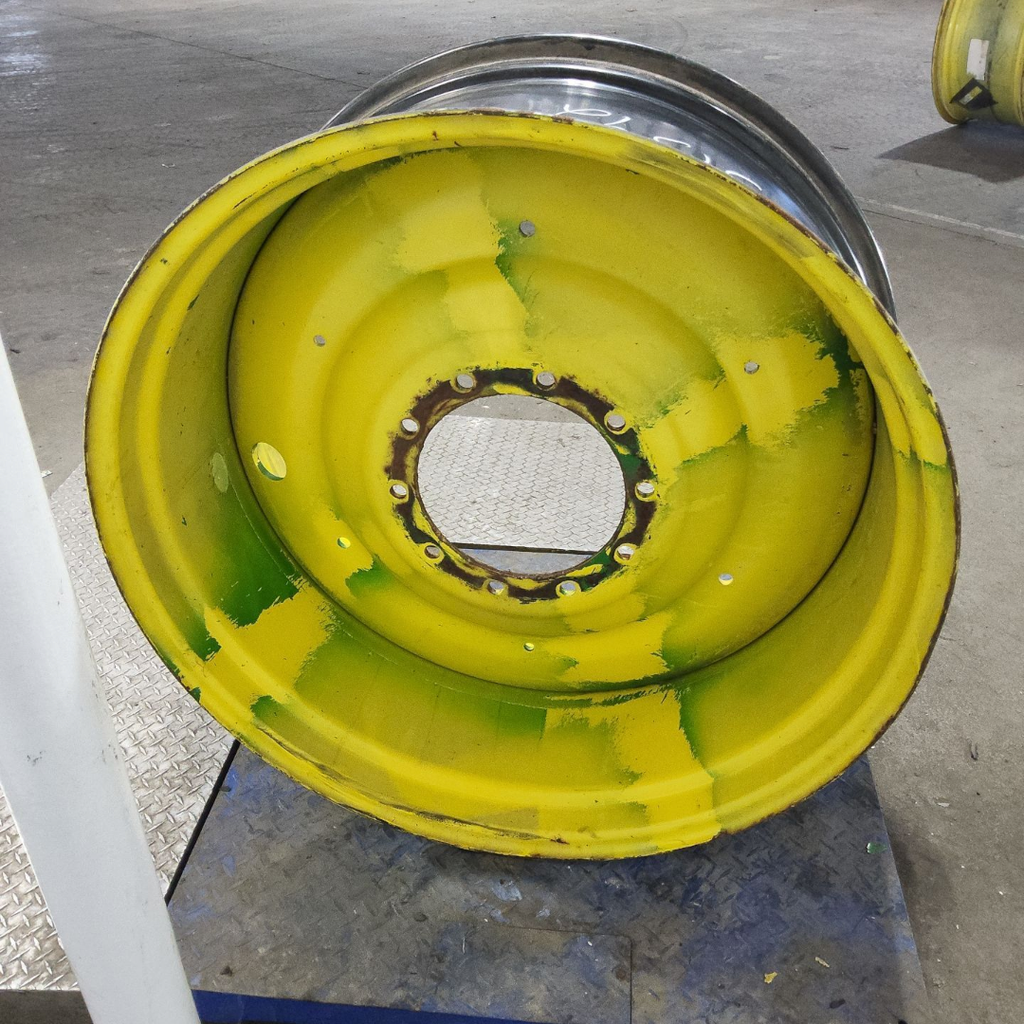 18"W x 38"D, John Deere Yellow 10-Hole Formed Plate