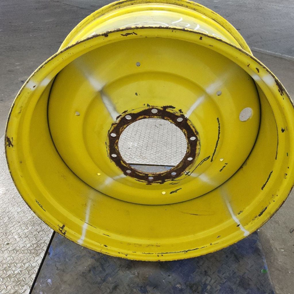18"W x 38"D, John Deere Yellow 10-Hole Formed Plate