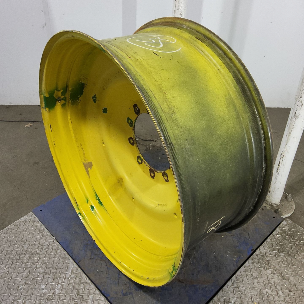 16"W x 38"D, John Deere Yellow 10-Hole Formed Plate