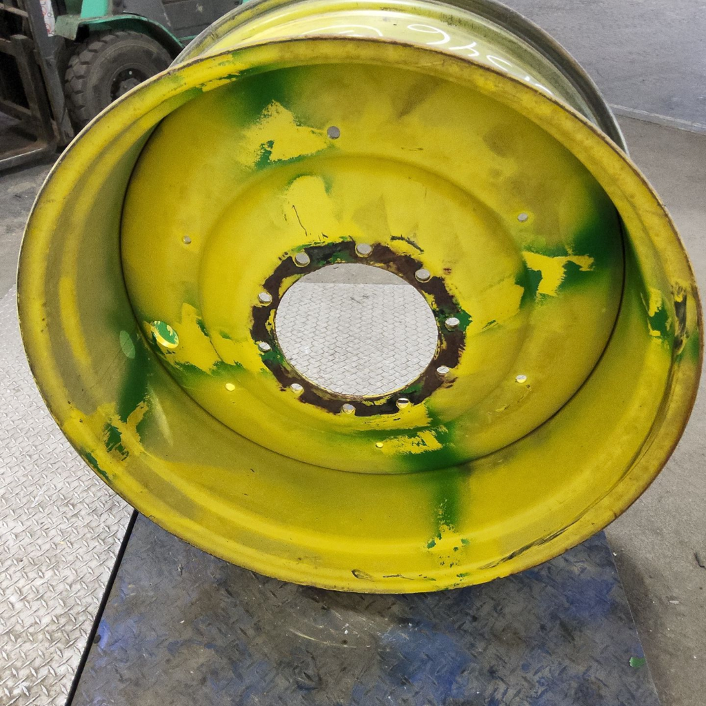 16"W x 38"D, John Deere Yellow 10-Hole Formed Plate