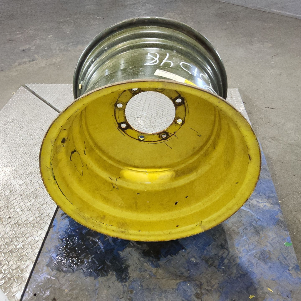 20"W x 26"D, John Deere Yellow 8-Hole Formed Plate