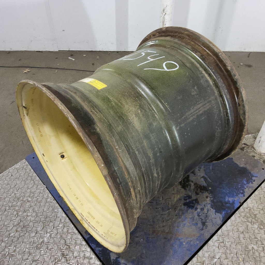 25"W x 26"D, John Deere Yellow 8-Hole Formed Plate