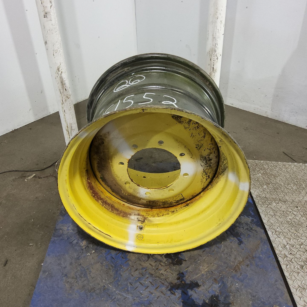 20"W x 26"D, John Deere Yellow 8-Hole Formed Plate