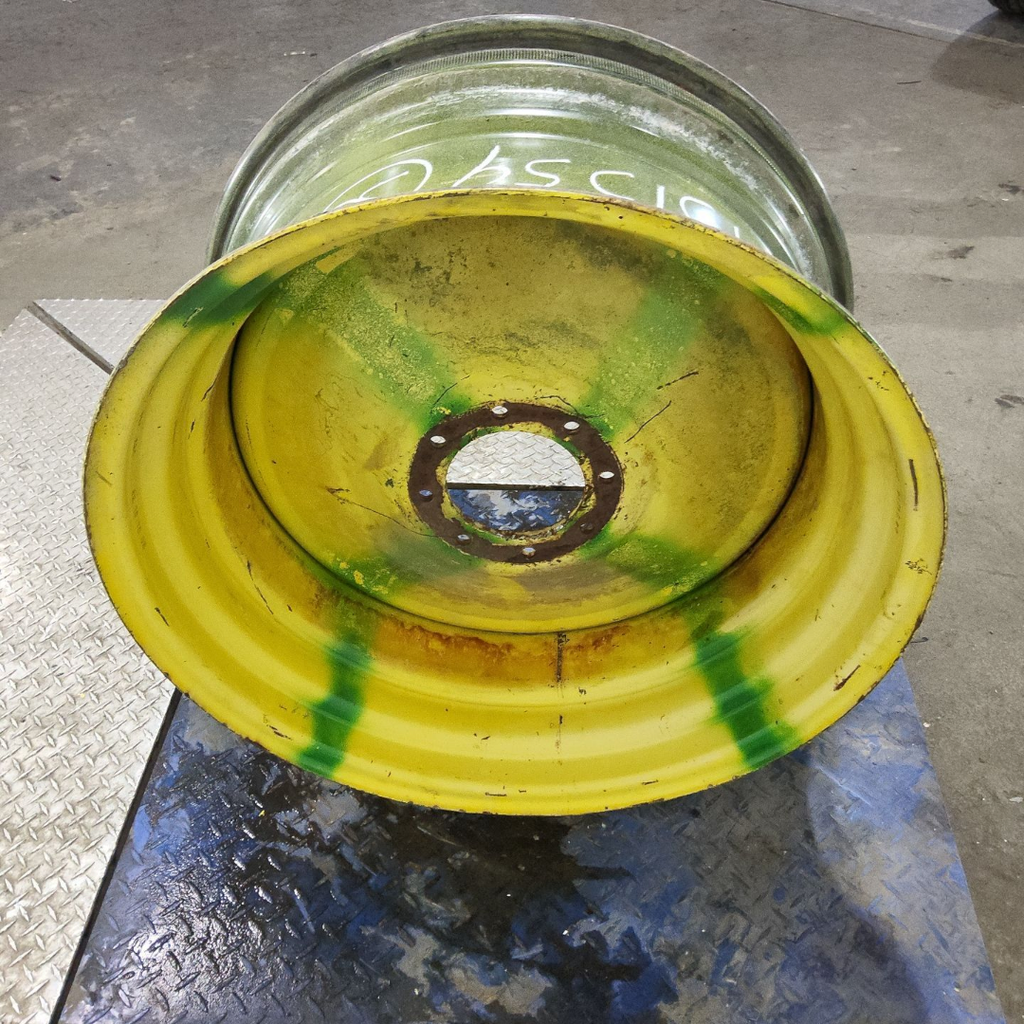 15"W x 30"D, John Deere Yellow 8-Hole Formed Plate