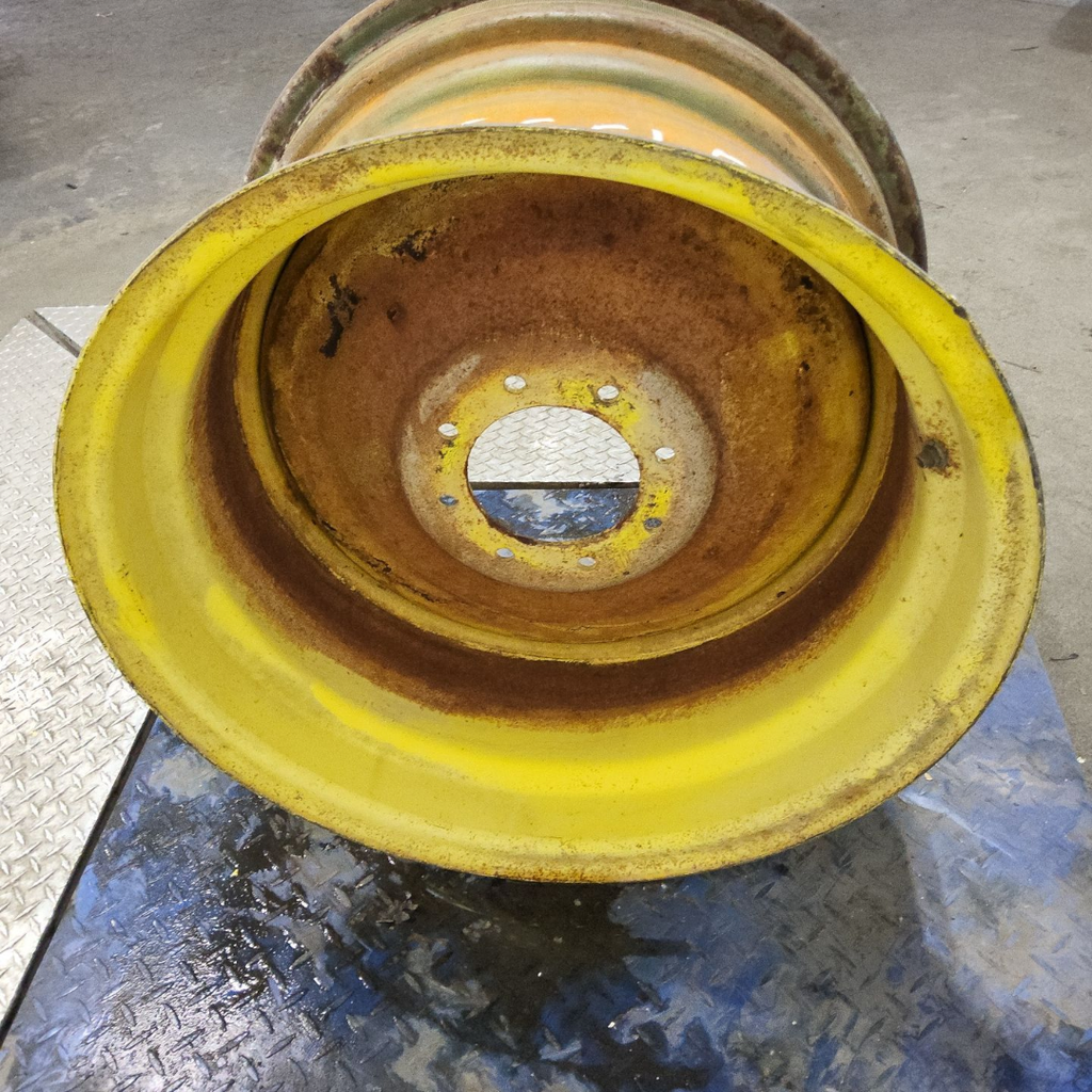 16"W x 26"D, John Deere Yellow 8-Hole Formed Plate