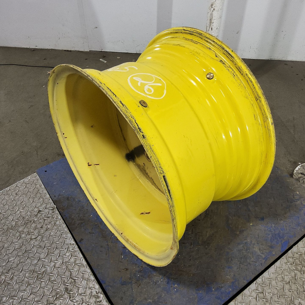 16"W x 26"D, John Deere Yellow 8-Hole Formed Plate