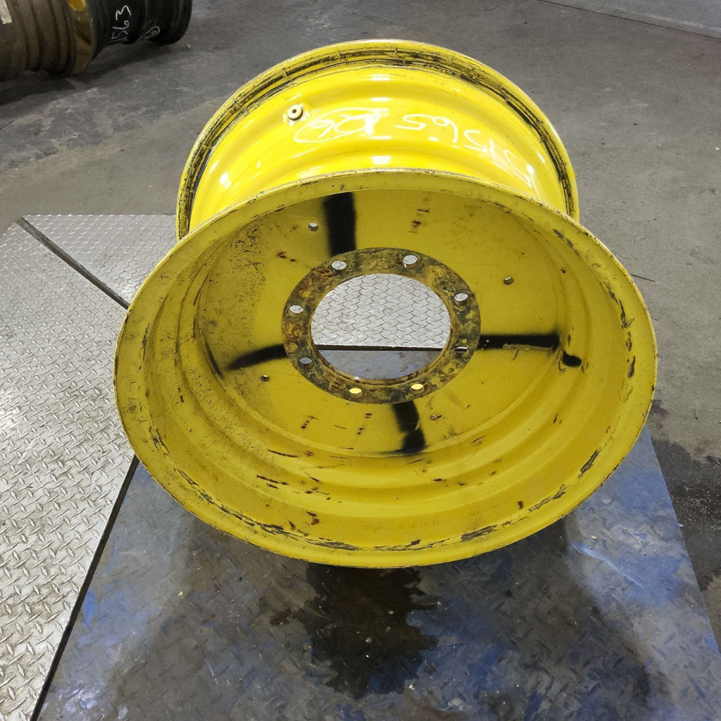 16"W x 26"D, John Deere Yellow 8-Hole Formed Plate