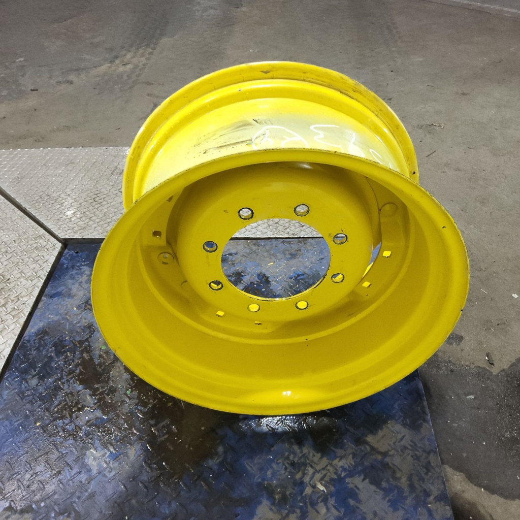 12"W x 24"D, John Deere Yellow 8-Hole Waffle Wheel (Groups of 2 bolts)