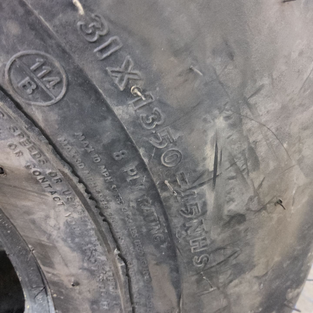 31x13.50-15 Goodyear Farm Terra Rib NHS HF-1 D (8 Ply), 114B 99%