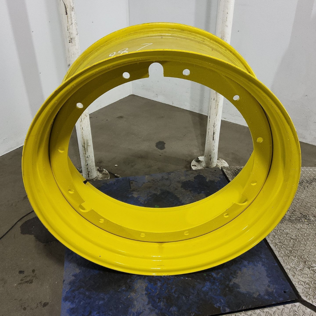 16"W x 38"D, John Deere Yellow 12-Hole Stub Disc