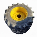 LSW900/50R42 Goodyear Farm Custom Flo Grip Radial CFO R-2 on Industrial Yellow 20-Hole Formed Plate