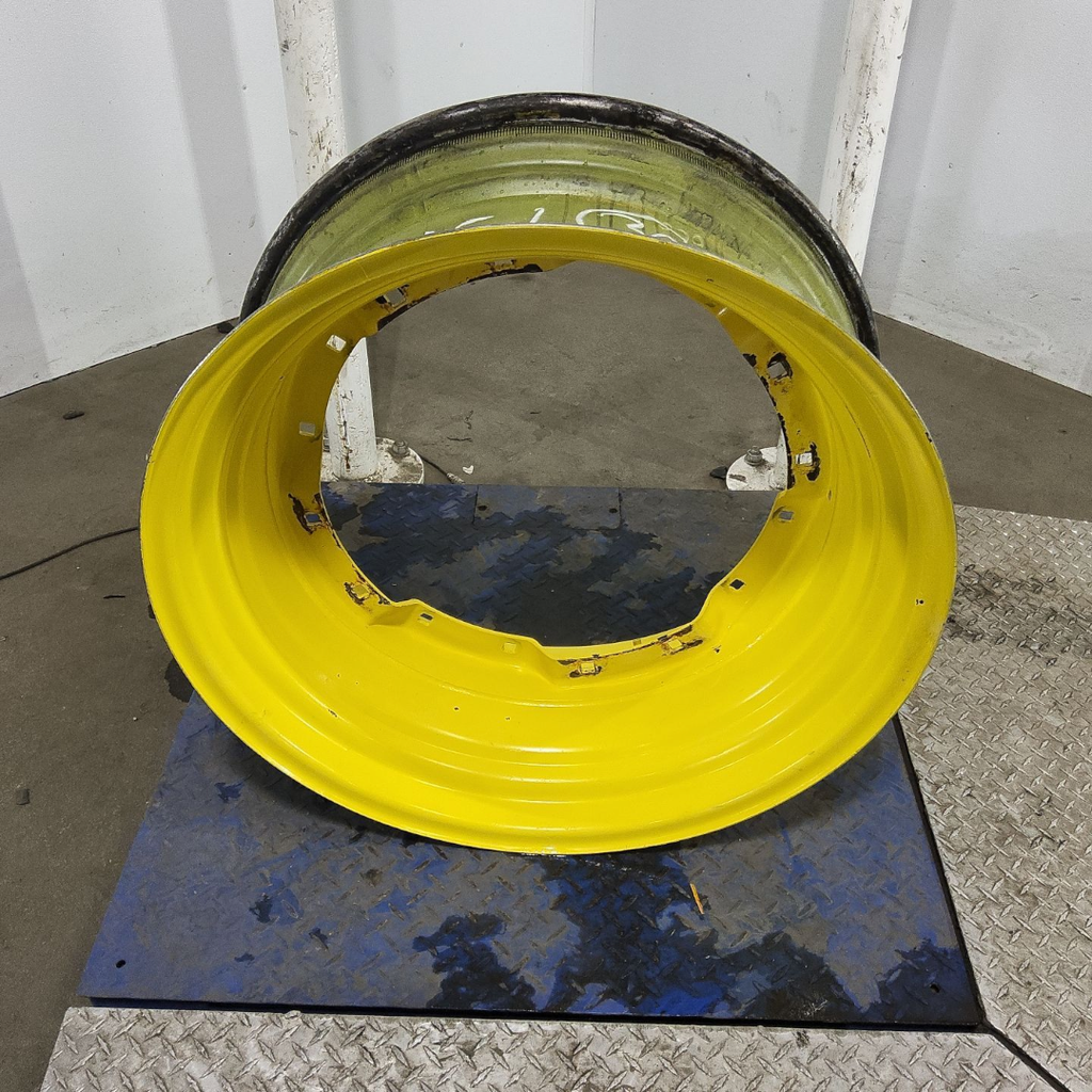 13"W x 30"D, John Deere Yellow 8-Hole Waffle Wheel (Groups of 2 bolts)