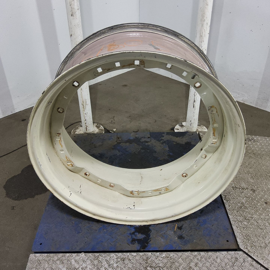15"W x 34"D, New Holland White 12-Hole Waffle Wheel (Groups of 3 bolts)