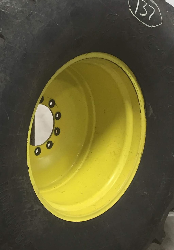 27"W x 32"D, John Deere Yellow 10-Hole Formed Plate