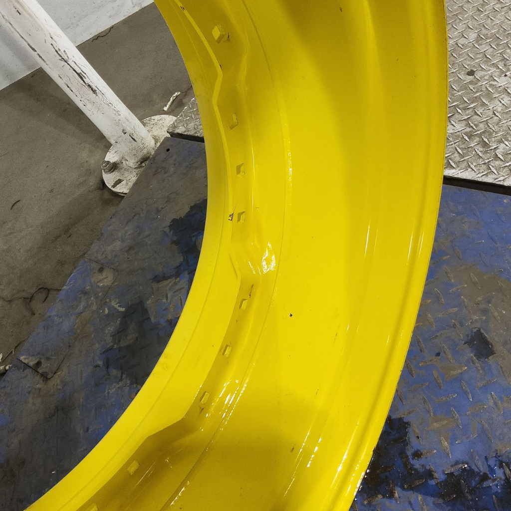 15"W x 34"D, John Deere Yellow 12-Hole Waffle Wheel (Groups of 3 bolts)