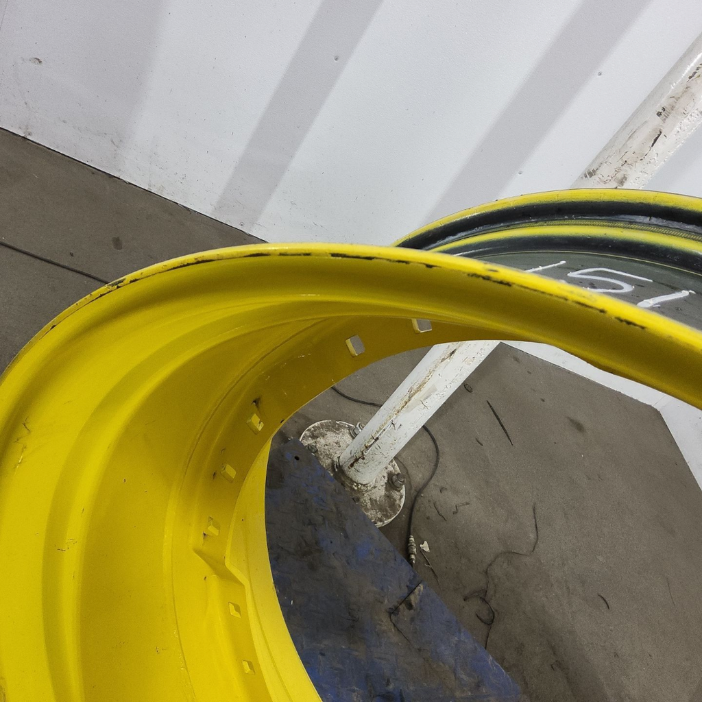 15"W x 34"D, John Deere Yellow 12-Hole Waffle Wheel (Groups of 3 bolts)