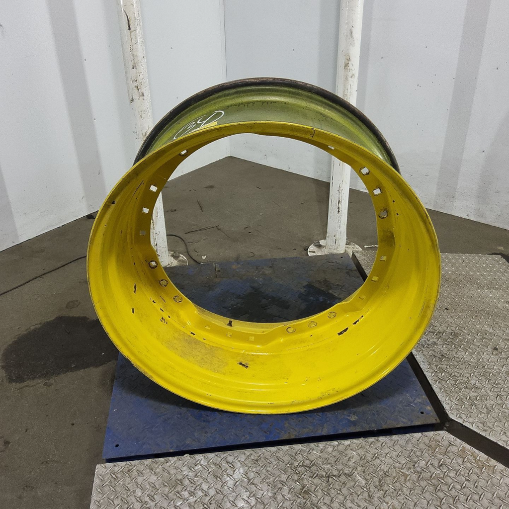 15"W x 34"D, John Deere Yellow 12-Hole Waffle Wheel (Groups of 3 bolts)