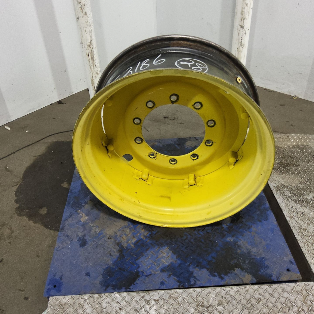 12"W x 28"D, John Deere Yellow 8-Hole Rim, Clamp/Loop Style