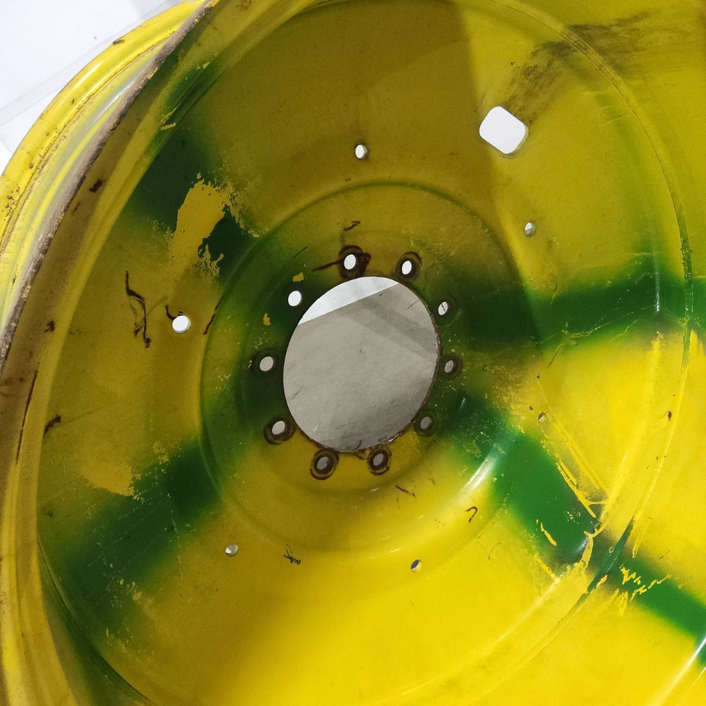 18"W x 42"D, John Deere Yellow 10-Hole Formed Plate