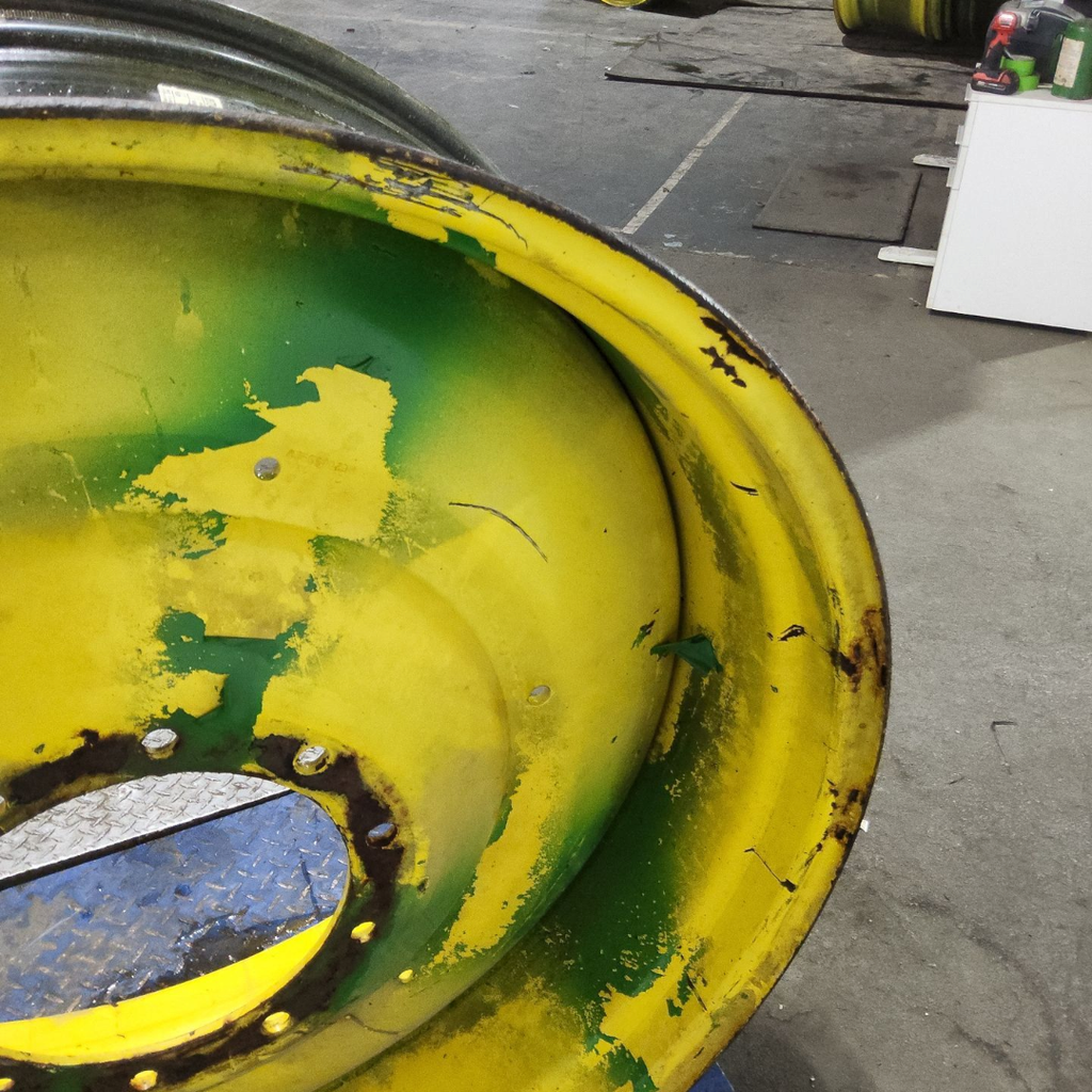 16"W x 42"D, John Deere Yellow 10-Hole Formed Plate