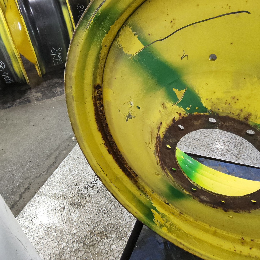 20"W x 46"D, John Deere Yellow 10-Hole Formed Plate