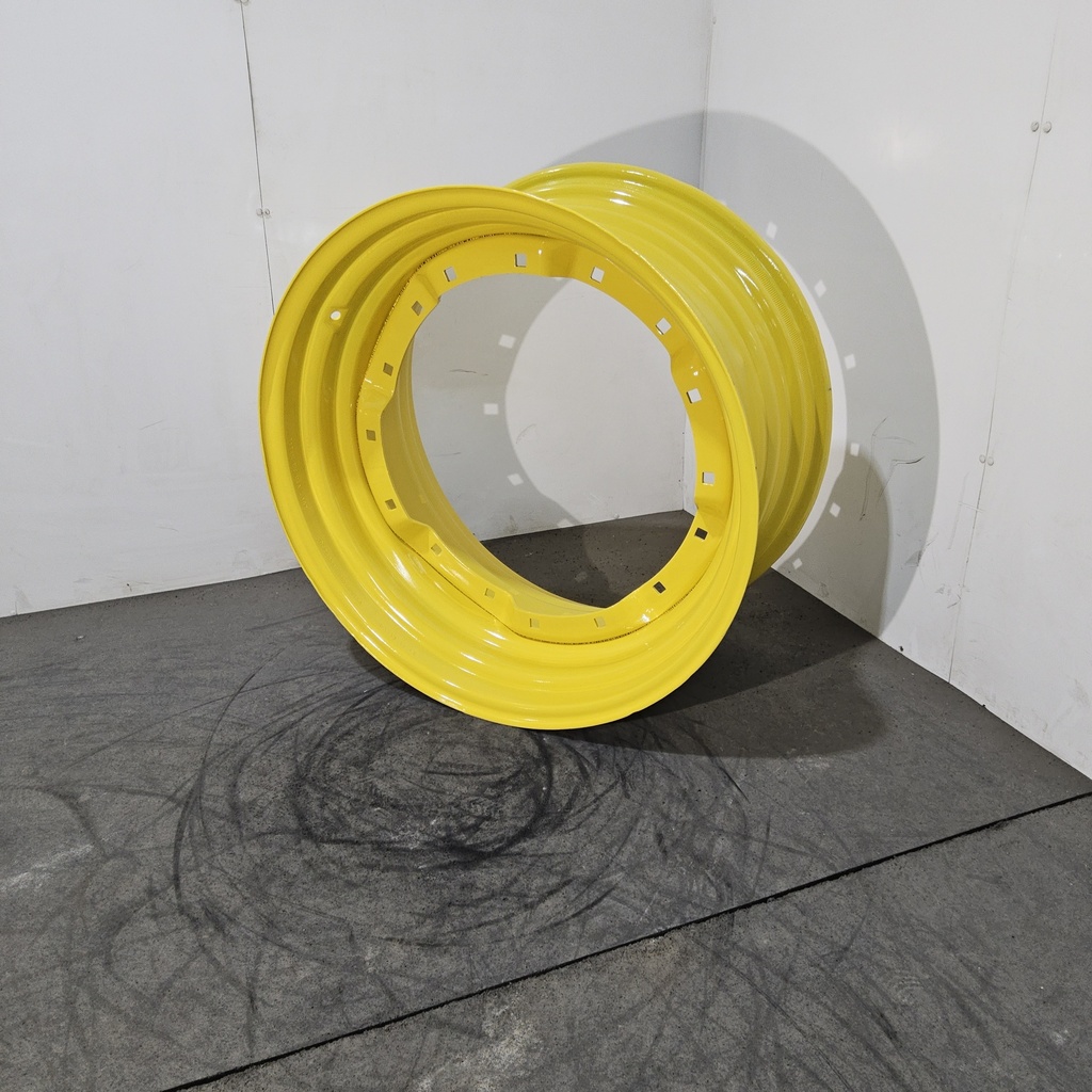 15"W x 30"D, John Deere Yellow 8-Hole Waffle Wheel (Groups of 3 bolts)
