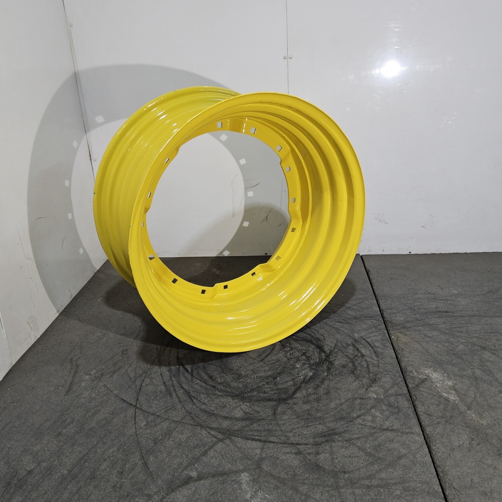 15"W x 30"D, John Deere Yellow 8-Hole Waffle Wheel (Groups of 3 bolts)