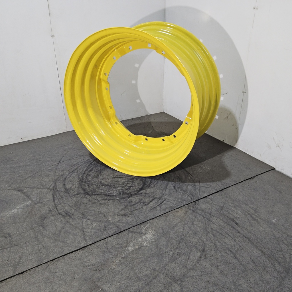 15"W x 30"D, John Deere Yellow 8-Hole Waffle Wheel (Groups of 3 bolts)