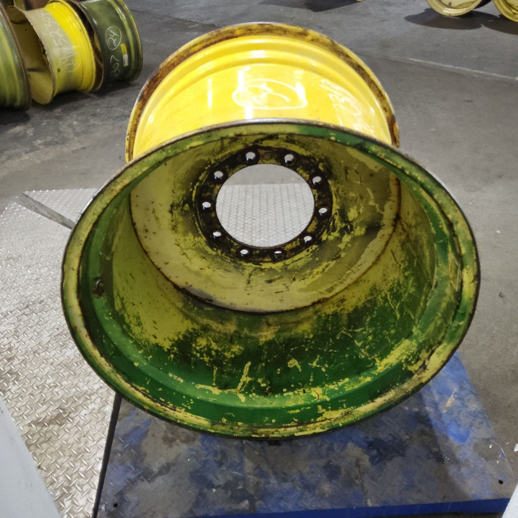 27"W x 32"D, John Deere Yellow 10-Hole Formed Plate