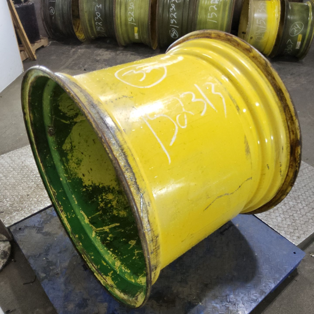 27"W x 32"D, John Deere Yellow 10-Hole Formed Plate