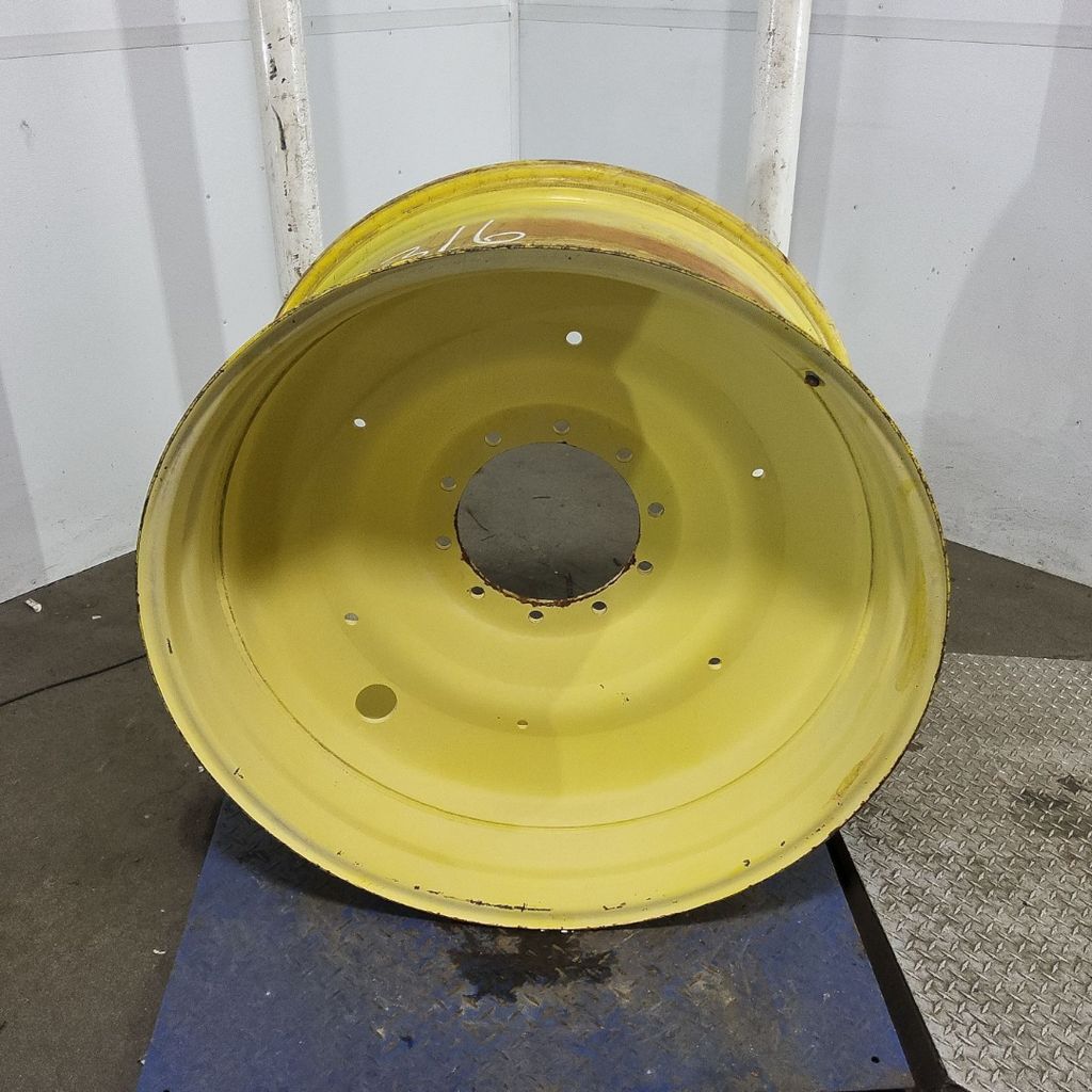 18"W x 38"D, John Deere Yellow 10-Hole Formed Plate