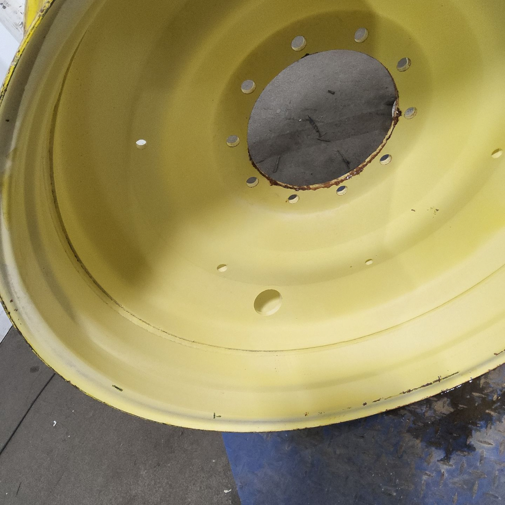 18"W x 38"D, John Deere Yellow 10-Hole Formed Plate