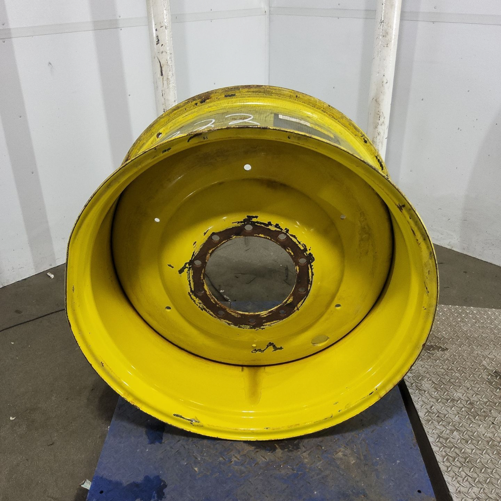 18"W x 38"D, John Deere Yellow 10-Hole Formed Plate