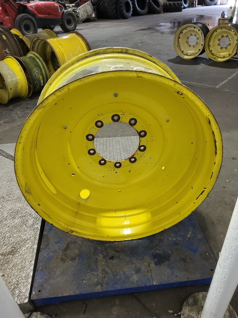 18"W x 38"D, John Deere Yellow 10-Hole Formed Plate