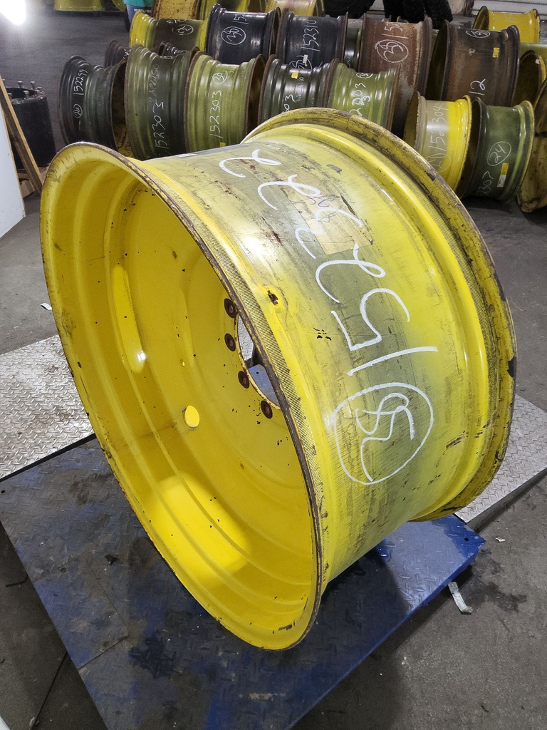 18"W x 38"D, John Deere Yellow 10-Hole Formed Plate