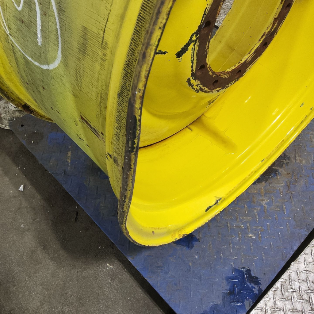 18"W x 38"D, John Deere Yellow 10-Hole Formed Plate