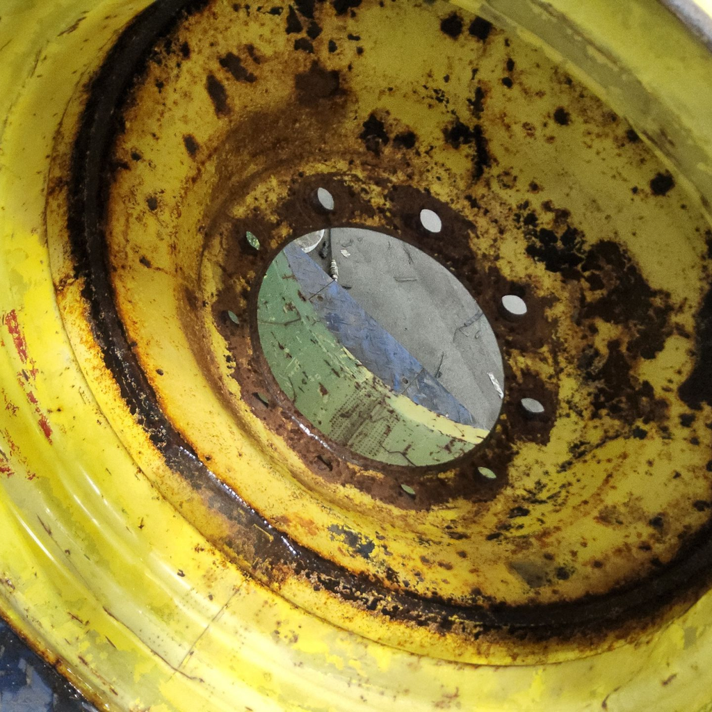 27"W x 32"D, John Deere Yellow 10-Hole Formed Plate