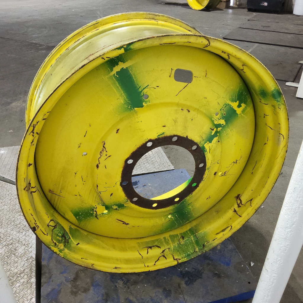 18"W x 42"D, John Deere Yellow 10-Hole Formed Plate