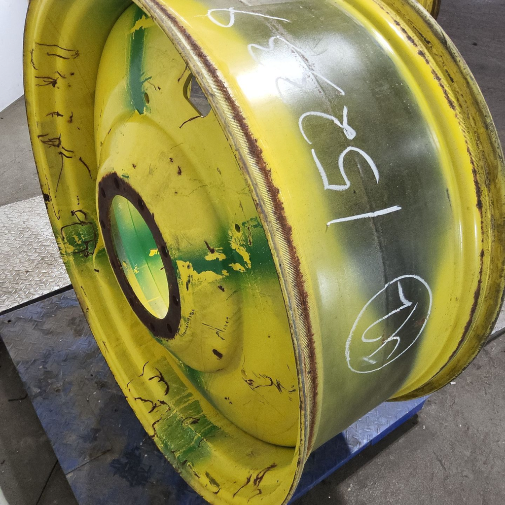 18"W x 42"D, John Deere Yellow 10-Hole Formed Plate