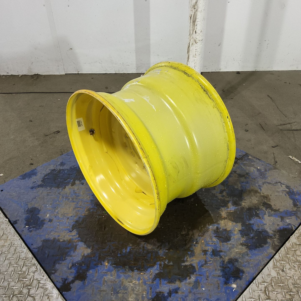 12.25"W x 19.5"D, John Deere Yellow 8-Hole Formed Plate